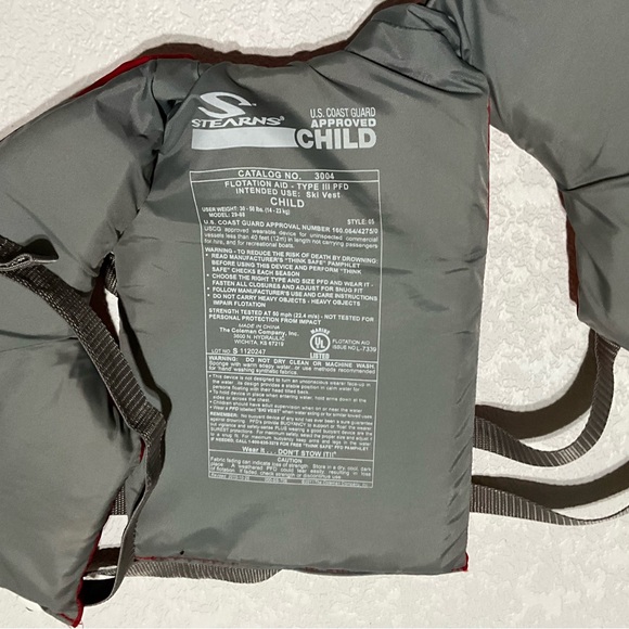 Coleman Stearns NWOT Child 30-50lbs U.S. Coast Guard Jacket Ski Vest - Picture 6 of 6
